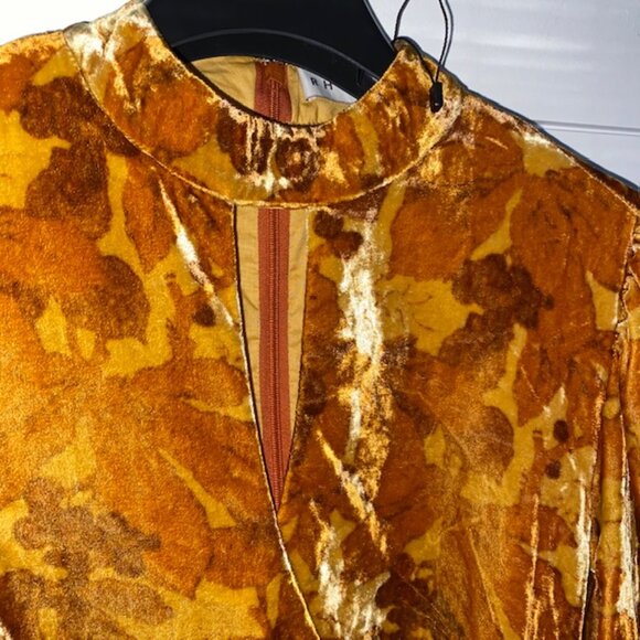 NWT Rhode Fall Foliage Zadie Dress - Women's Size 2, keyhole, soft, elegant - Picture 6 of 11